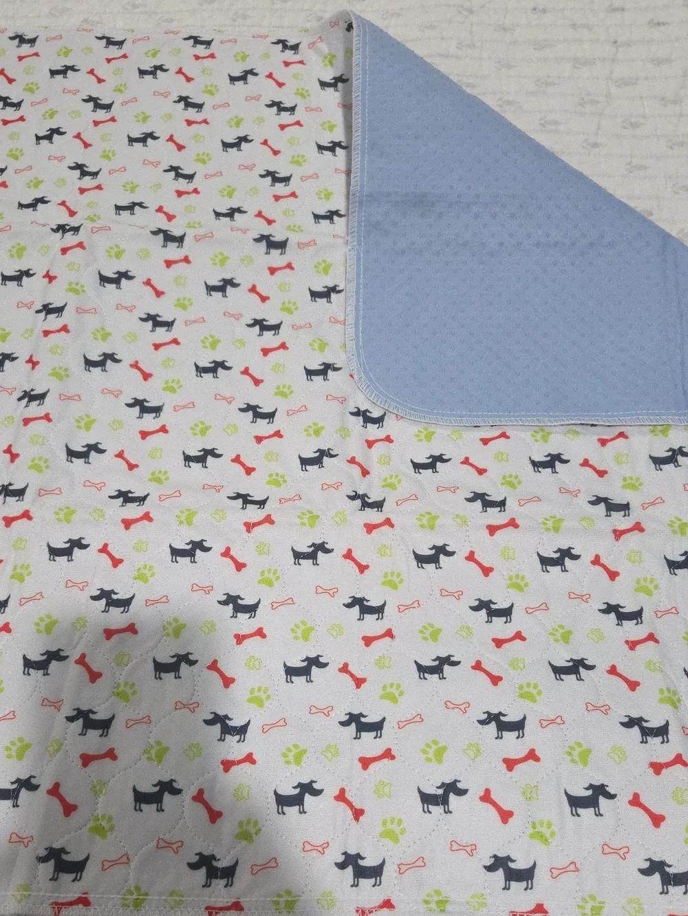 🐶3 New Washable, Reusable Puppy Pee Mats With A Cute Dog, Bone, Paw Print Motif